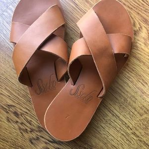 Cross strap sseko sandals